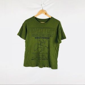 Led Zepplin | Mens Green Graphic Tee Size Small